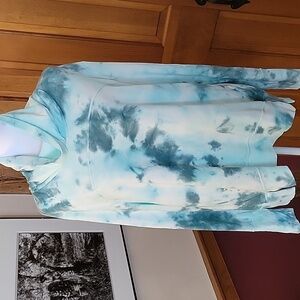 TE VERDE Tie-Dye Cowl Neck Sweatshirt